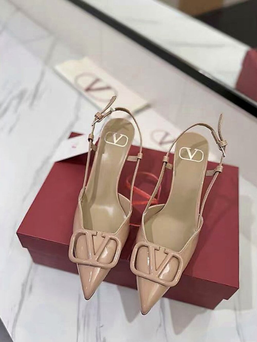 Valentino VLogo Slingback Pumps